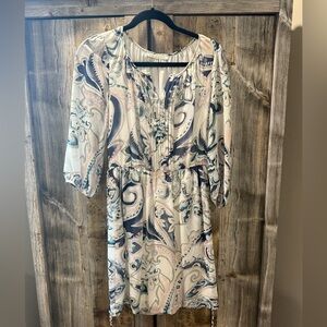 Daniel Rainn Multicolor Paisley Long Sleeve Dress